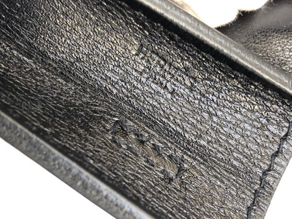 HERMÈS Vintage Onimaitou Crossbody Shoulder Bag Pochette Box Calf Black - Image 5