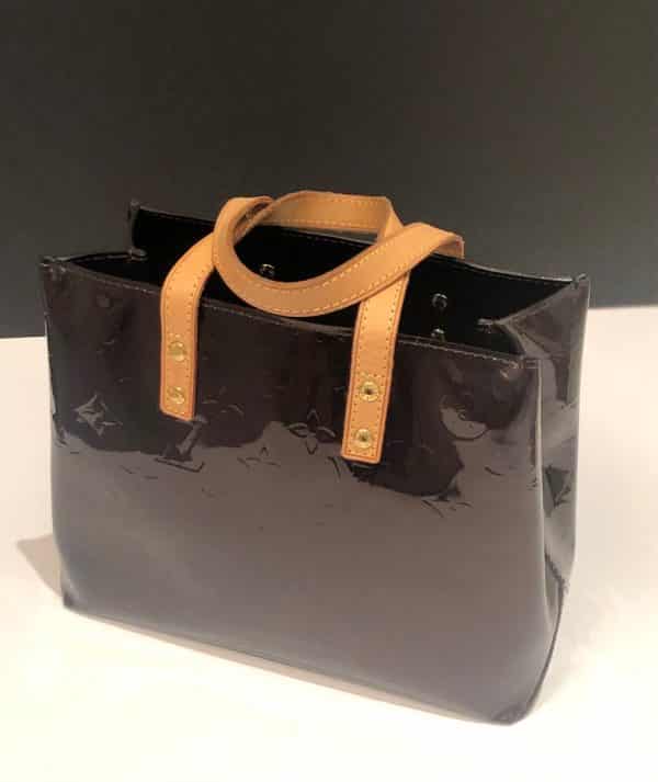 LOUIS VUITTON 2006 Mini LV Monogram Verni Reade PM Bag Amarente Red - Image 2