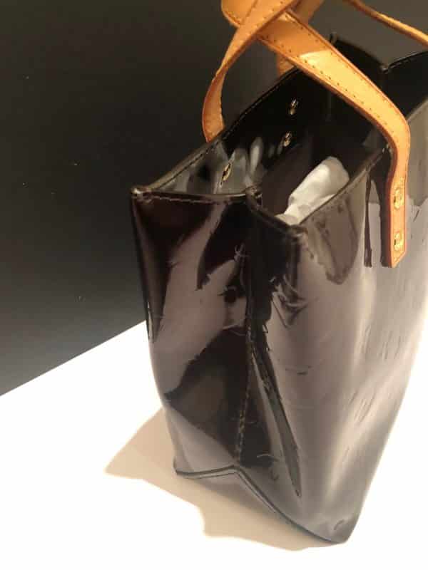 LOUIS VUITTON 2006 Mini LV Monogram Verni Reade PM Bag Amarente Red - Image 3