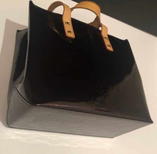 LOUIS VUITTON 2006 Mini LV Monogram Verni Reade PM Bag Amarente Red - Image 6