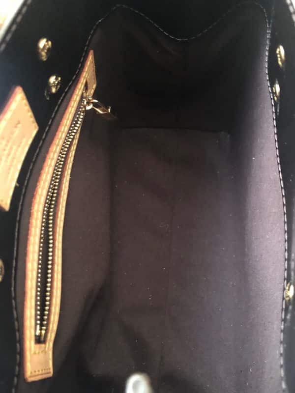 LOUIS VUITTON 2006 Mini LV Monogram Verni Reade PM Bag Amarente Red - Image 8