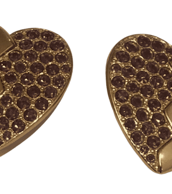 YVES SAINT-LAURENT Haute Couture Vintage Heart-Shaped Earrings Red Diamante By Goossens Circa 1983 - Image 5