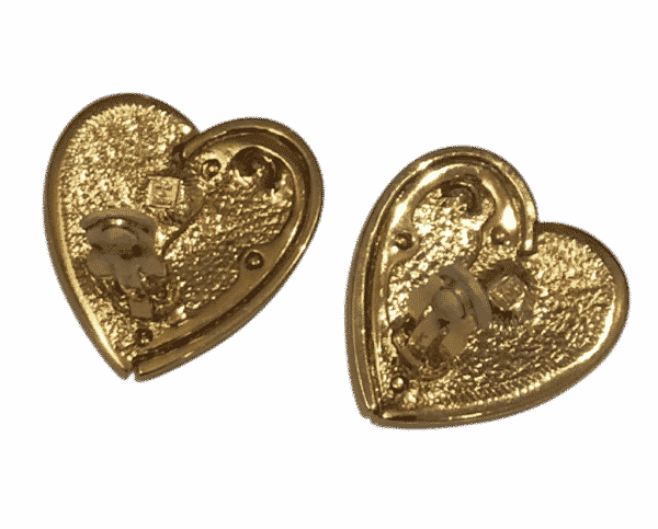 YVES SAINT-LAURENT Haute Couture Vintage Heart-Shaped Earrings Red Diamante By Goossens Circa 1983 - Image 6