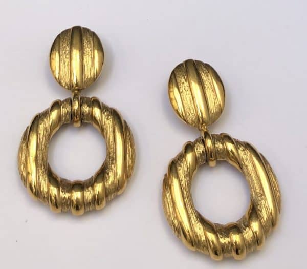 YSL Gold Tone Door Knocker 1980s