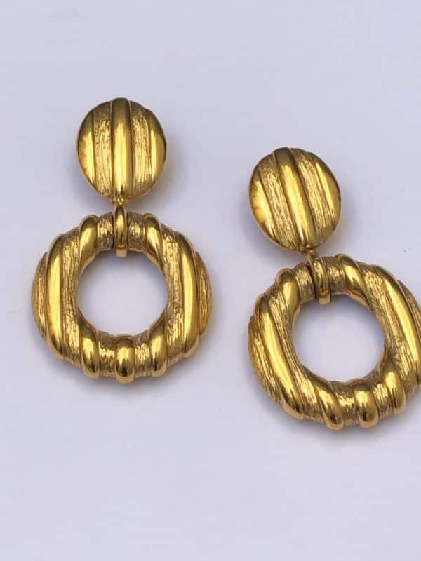 YSL Vintage 1980s Door Knocker Earrings