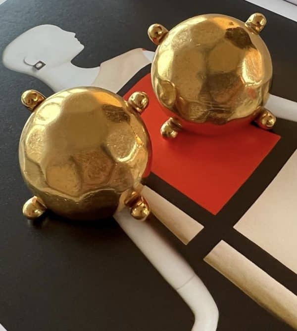 Yves Saint-Laurent YSL Vintage Earrings Large Tortoise Style