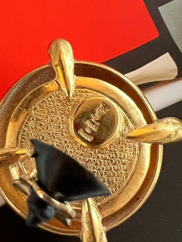 YVES SAINT-LAURENT Vintage Earrings Large Tortoise Gold Tone Circa 1980s - Image 5