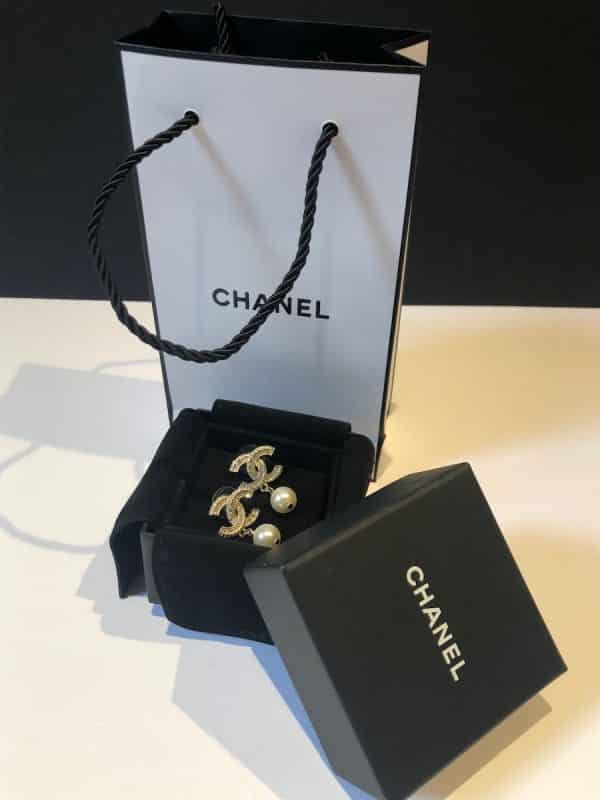 CHANEL DROP EARRINGS PEARL