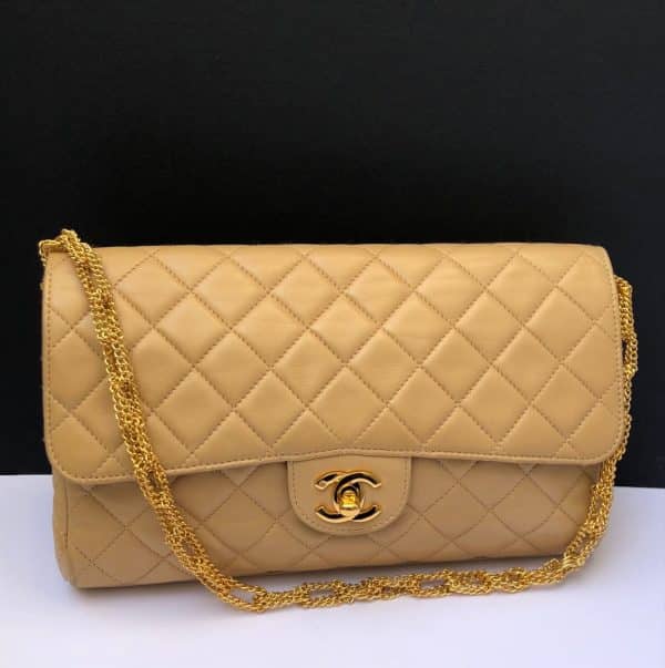 CHANEL Vintage 1994 Timeless Clutch W/Chain
