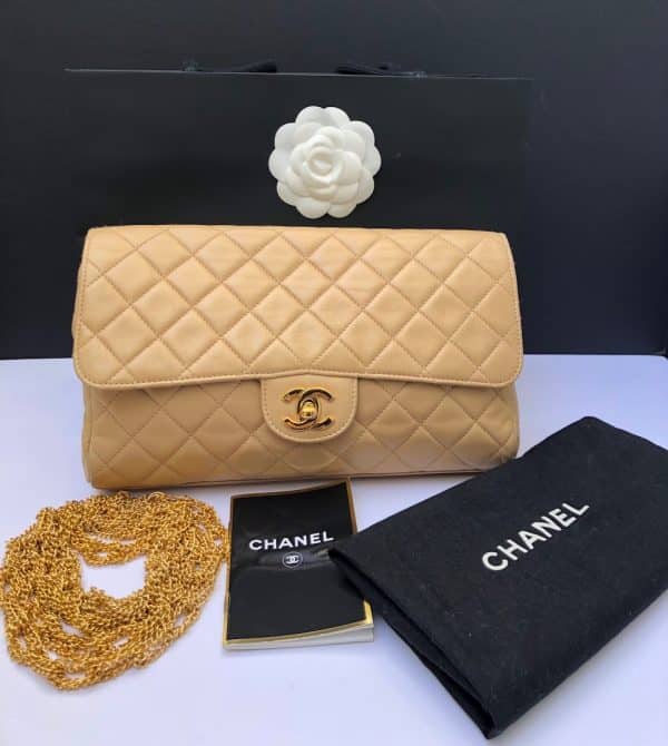 CHANEL 1994 2.55 Timeless Classic Quilted Leather Clutch Bag Vintage - Image 4