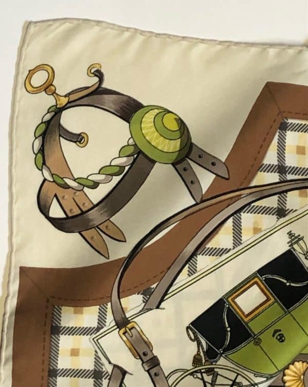 HERMÈS Scarf Les Voitures Nouvelles By Jacques Eudel Early Issue 1968 W/Box - Image 10