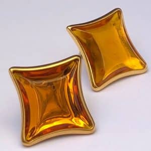 YVES SAINT-LAURENT RESIN EARRINGS