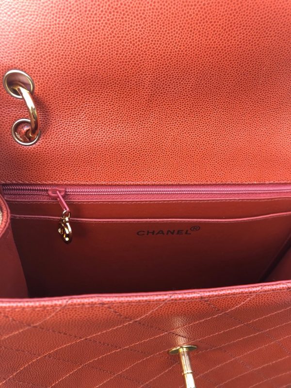 CHANEL 1997 CC Turn-lock Diamond Quilted Caviar Flap Bag Kelly Style Vintage - Image 7