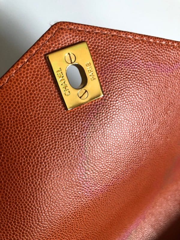 CHANEL 1997 CC Turn-lock Diamond Quilted Caviar Flap Bag Kelly Style Vintage - Image 9