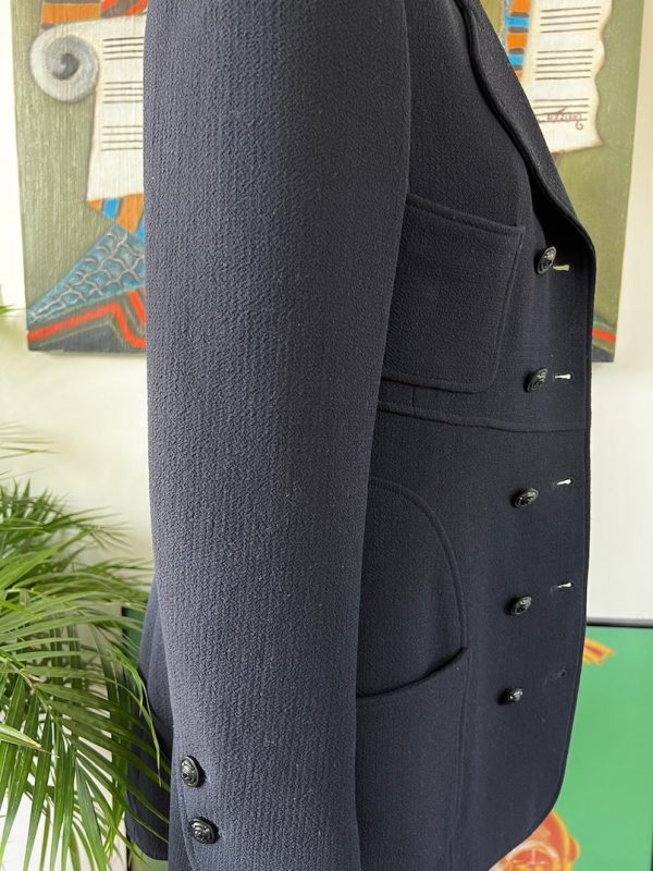 CHANEL 1997 Double Breasted Jacket CC Logo Buttons Vintage - Image 5