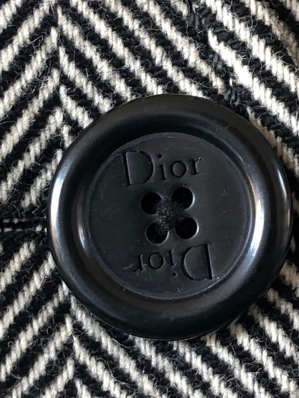 CHRISTIAN DIOR Bar Jacket Suit Herringbone Chevrons Single Breasted Vintage - Image 10