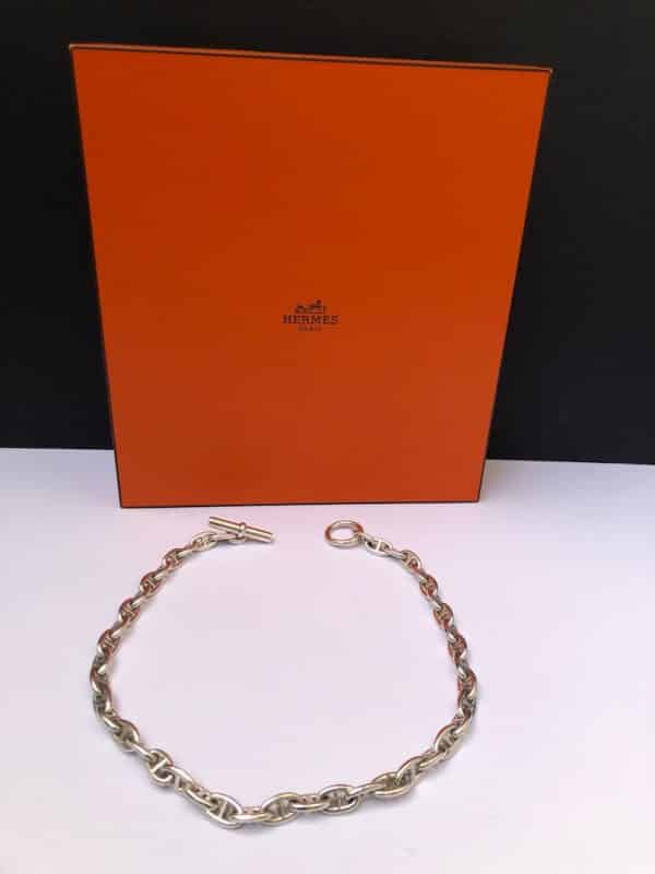 HERMÈS Chaîne D'Ancre Necklace 2007 Sterling Silver W/Box - Image 4