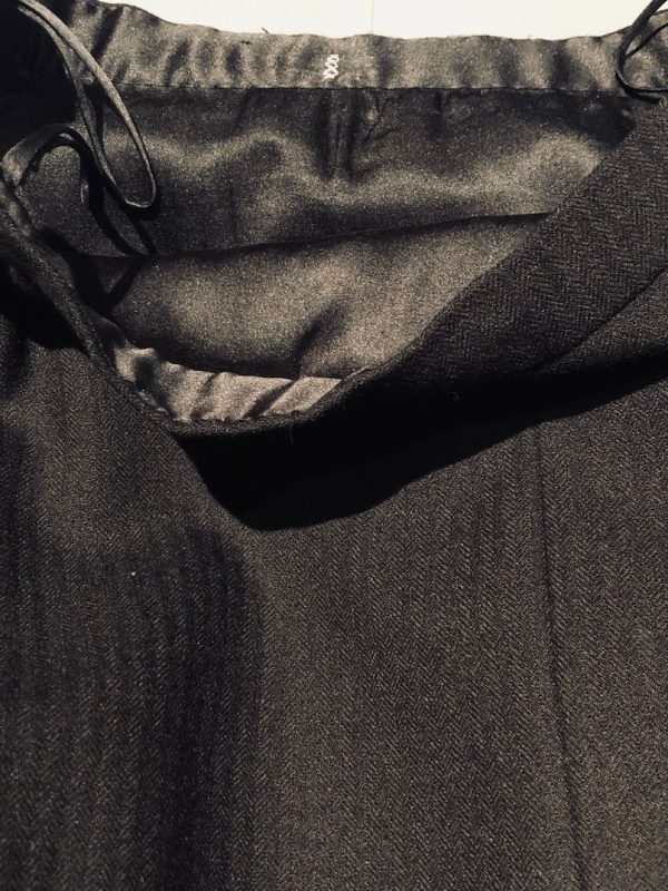 YVES SAINT-LAURENT Haute Couture 67931 Black Single Breasted Pin Stripe Jacket 3 Pc Suit Vintage - Image 9