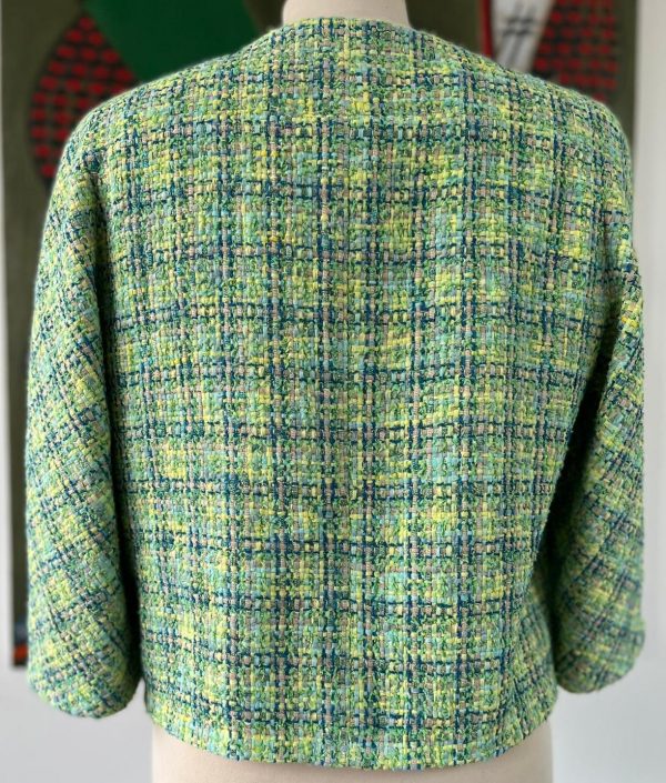 CHANEL 2019 Tweed Jacket Lime Green Spring Collection - Image 5