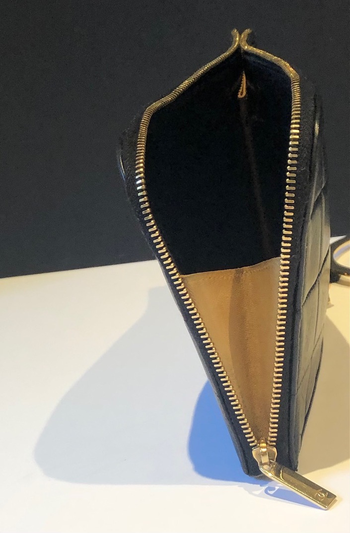 CHANEL Black Timeless Quilted Small Handcuff Leather Clutch Pouch 2002 - Image 8