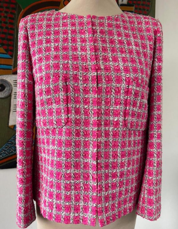 CHANEL Summer Pink White Lesage Tweed Jacket Blazer 2019 - Image 6
