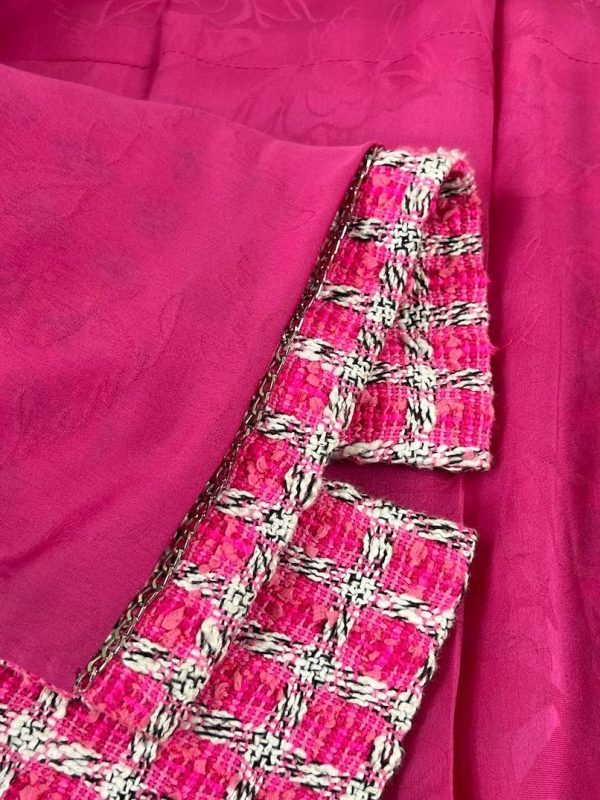 CHANEL Summer Pink White Lesage Tweed Jacket Blazer 2019 - Image 9