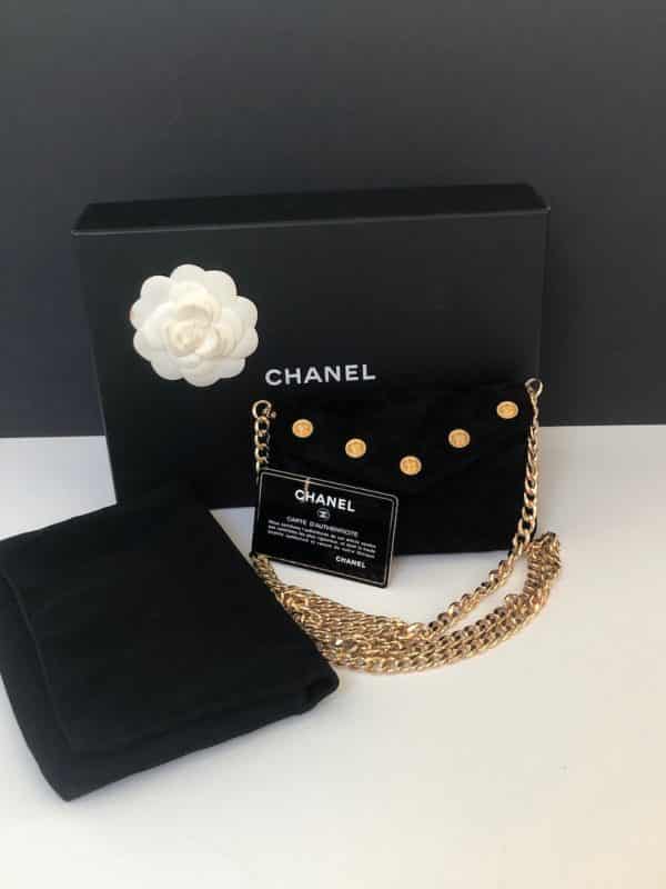 CHANEL Black CC Logo Envelope Mini Shoulder Chain Bag & Belt 2018 - Image 11