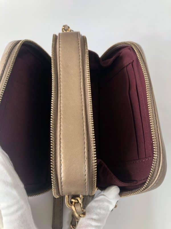 CHANEL Bronze Quilted Lambskin Small Coco Boy Camera Case Shoulder Bag 2014 - Image 10