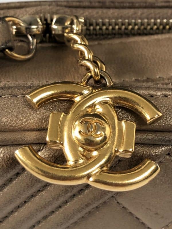 CHANEL Bronze Quilted Lambskin Small Coco Boy Camera Case Shoulder Bag 2014 - Image 3