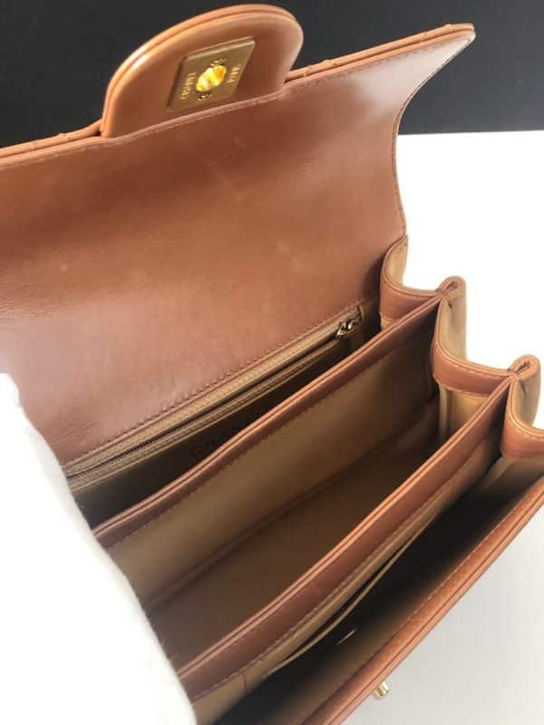 CHANEL Two Tone Chain Handle Flap Bag Quilted Lambskin Small 2018 - Image 10