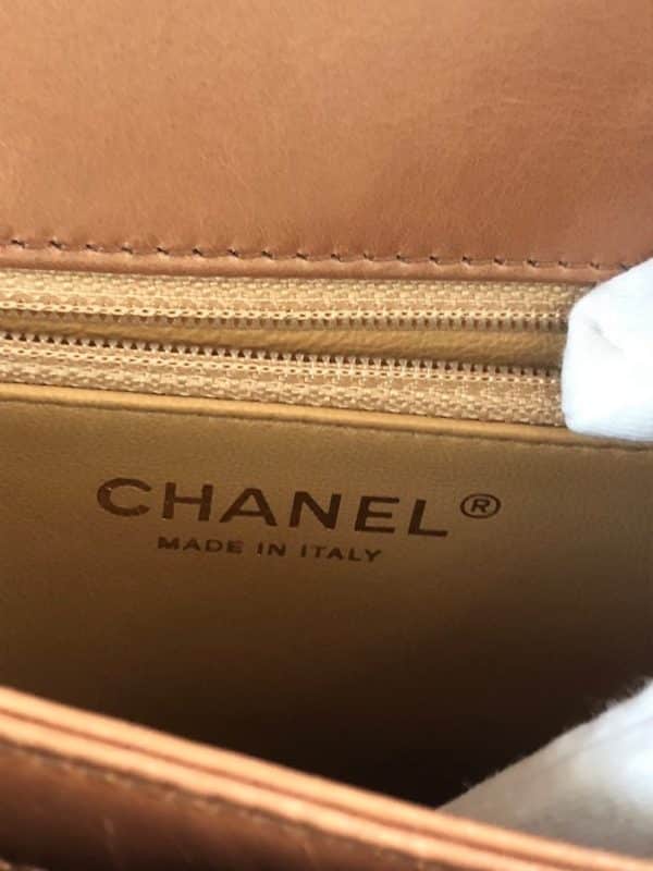 CHANEL Two Tone Chain Handle Flap Bag Quilted Lambskin Small 2018 - Image 12