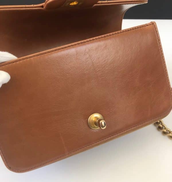 CHANEL Two Tone Chain Handle Flap Bag Quilted Lambskin Small 2018 - Image 16