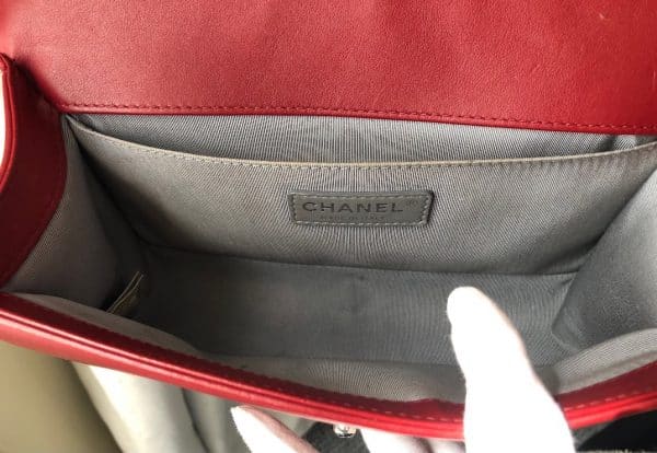 CHANEL Boy Chevron Red  Burgundy 2014 - Image 12
