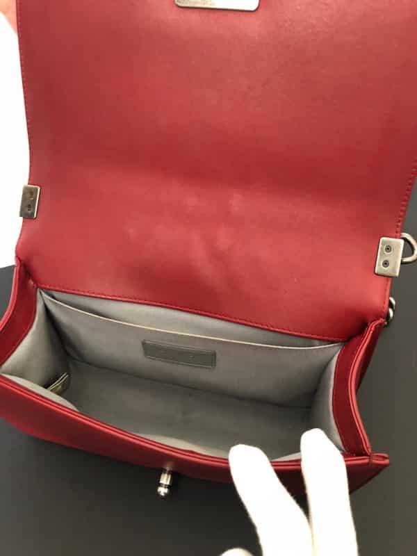 CHANEL Boy Chevron Red  Burgundy 2014 - Image 13