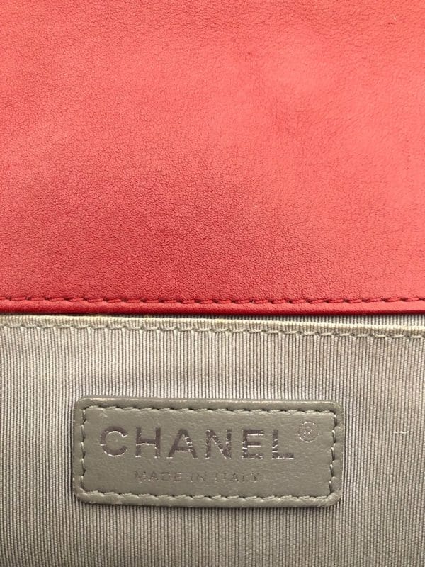 CHANEL Boy Chevron Red  Burgundy 2014 - Image 14