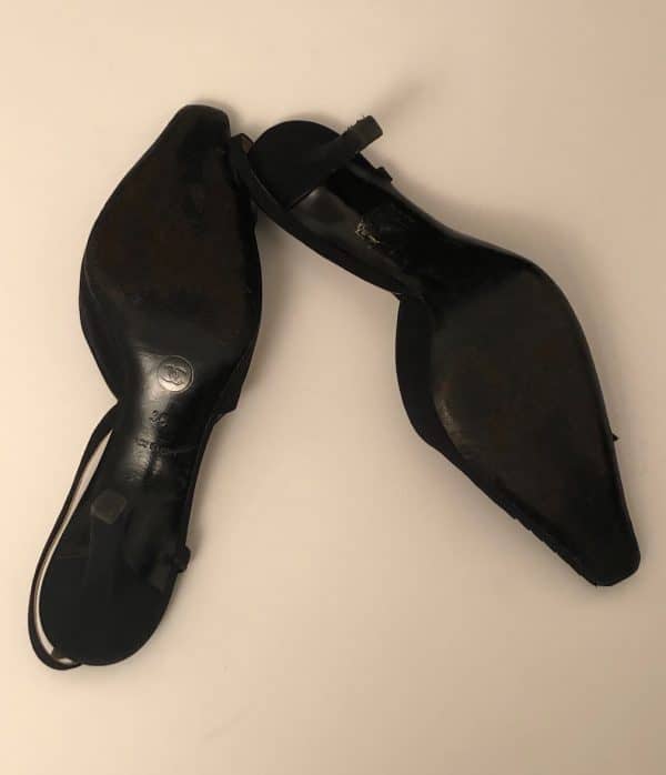 Chanel camellia shoes slingback