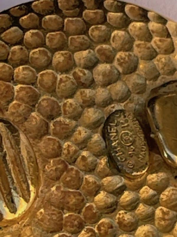 chanel by goossens cabochons earrings gold tone w/chanel letters 1996