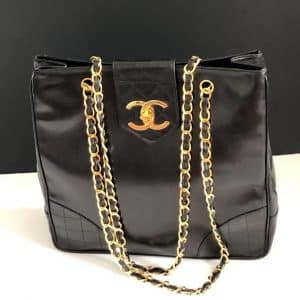Chanel black vintage Tote bag