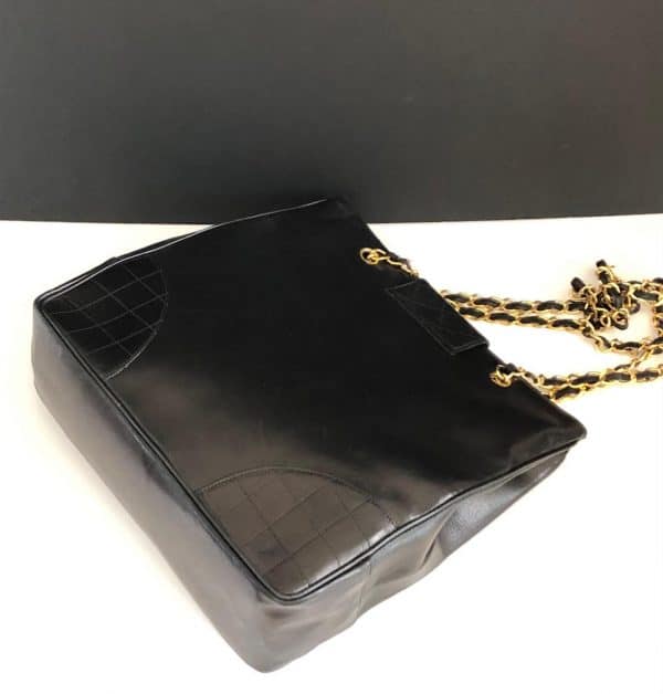 Chanel vintage black tote bag