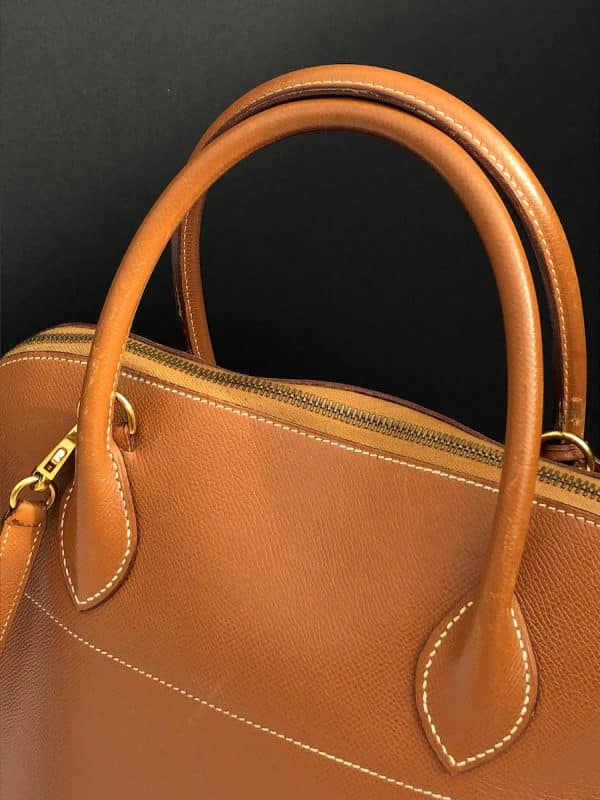 HERMÈS Bolide 1995 Tan Leather Bag GHW Vintage - Image 6