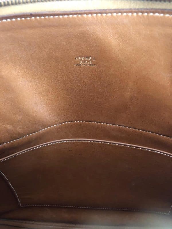 HERMÈS Bolide 1995 Tan Leather Bag GHW Vintage - Image 12
