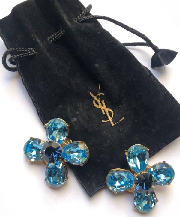 YSL vintage flower earrings