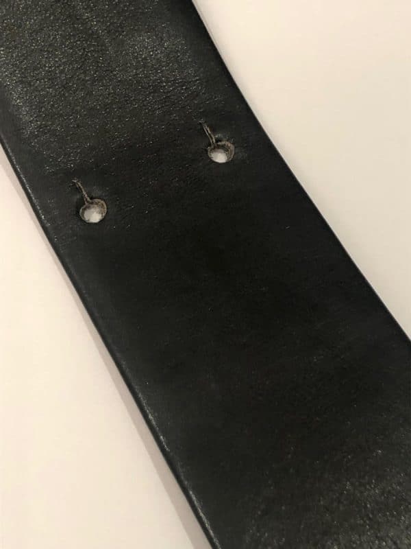 CHANEL Black Leather & Gold Metal Belt Wide Oversized Multi CC Logo 1992 - Image 9