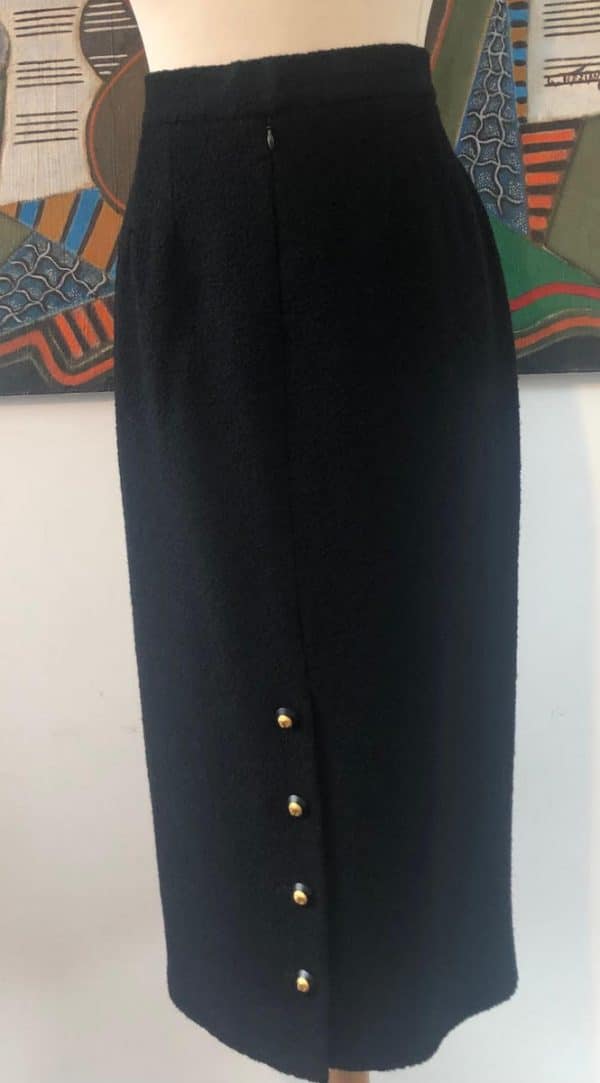 Chanel vintage black tweed