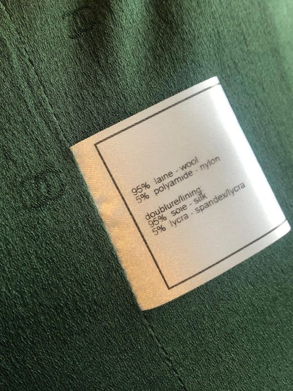 CHANEL 1997 Green Tweed Wool Bouclé Jacket Pre-Owned Double Breasted - Image 10