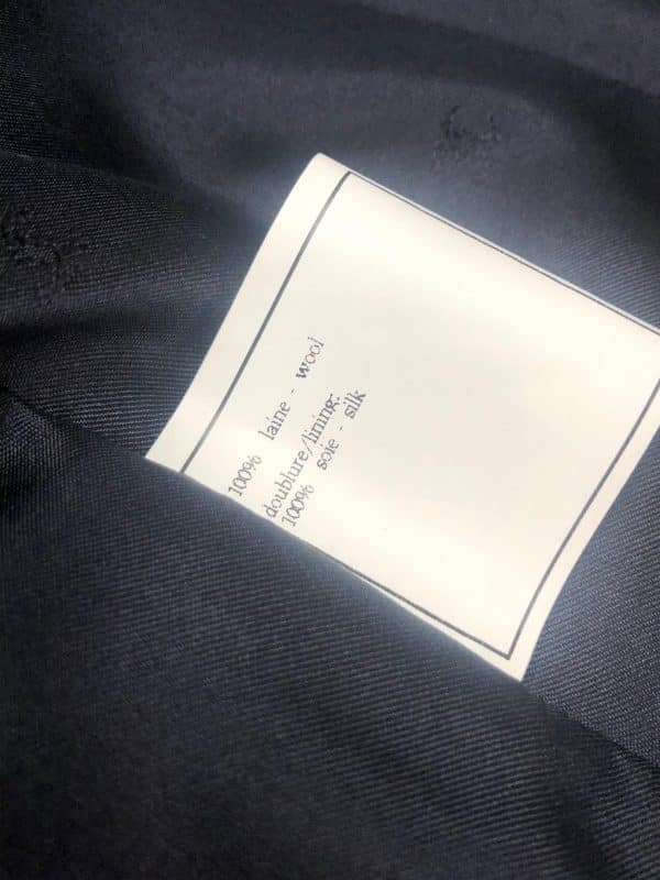 CHANEL 1997 Navy Blue Wool Blazer CC Logo Button Single Breasted Jacket - Image 9