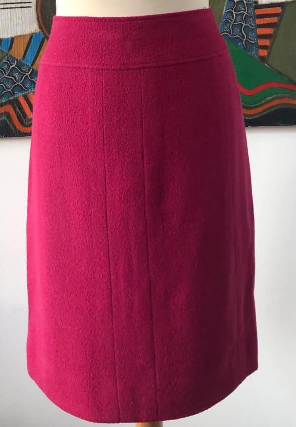 CHANEL 1998 Wool Jacket Tweed Skirt Suit Pink CC Logo Buttons - Image 10