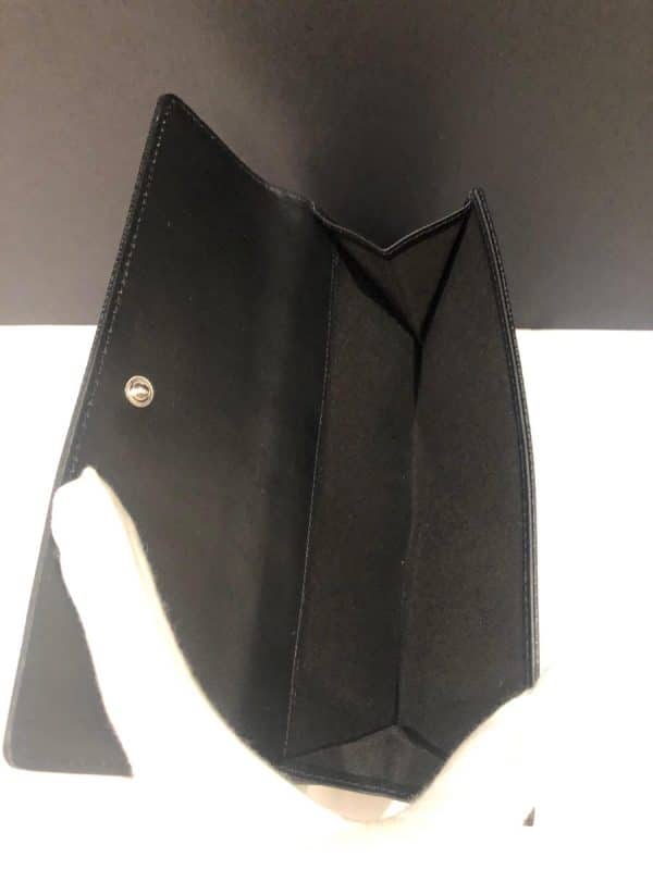 CHANEL Black Caviar Leather CC Logo Long Snap Bifold Wallet 2010 W/Box - Image 6