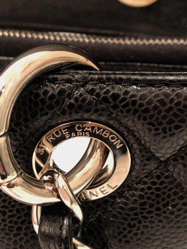 CHANEL Grand Shopping Tote GST Bag Black Caviar with Silver Hardware 2010 - Image 4