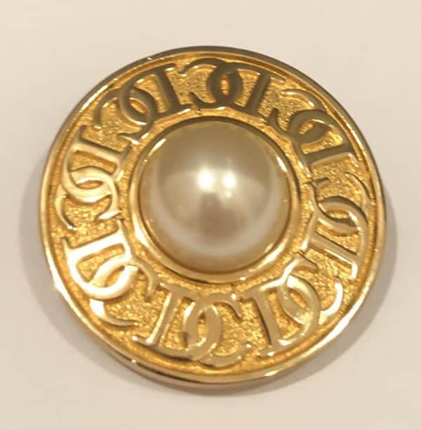 Christian Dior Gold Tone Brooch